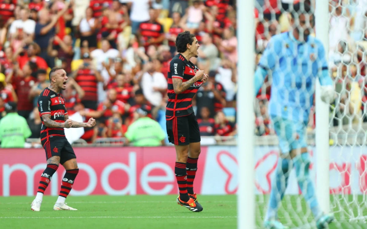 Artilheiro do Carioca, Pedro deixou sua marca no primeiro jogo da final entre Flamengo e Nova Iguaçu