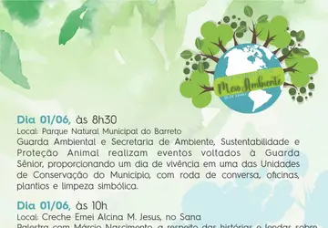 A primeira atividade será no Parque Natural Municipal do Barreto, às 8h30